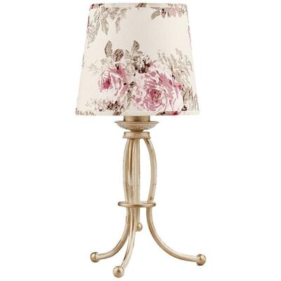Lampa biurkowa SARA abażur kwiaty 1286 Jupiter Lampa biurkowa SARA abażur kwiaty 1286 Jupiter