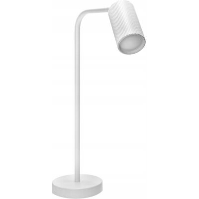 Syntron Lampa biurkowa, stojąca, dekor, ryflowana 1x GU10 LED czarna, praktyczna Syntron Lampa biurkowa, stojąca, dekor, ryflowana 1x GU10 LED czarna, praktyczna