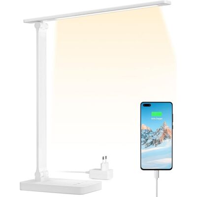 Inny producent Lampa biurkowa, stołowa LED, 15 W, 655 lm, 3 kolory i 5 poziomów jasności Inny producent Lampa biurkowa, stołowa LED, 15 W, 655 lm, 3 kolory i 5 poziomów jasności