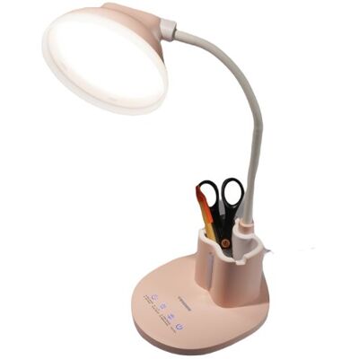 TIROSS Lampa biurkowa z przybornikiem 8W 550 lm różowa TIROSS Lampa biurkowa z przybornikiem 8W 550 lm różowa
