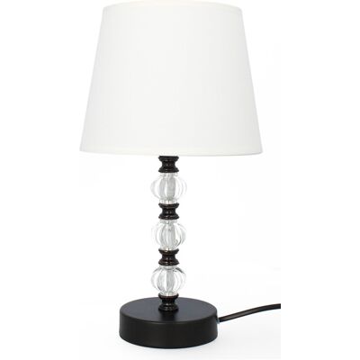LAMPA CERAMICZNA LIVELLO 34CM CZARNO BIAŁA LAMPKA NOCNA KABEL ABAŻUR LAMPA CERAMICZNA LIVELLO 34CM CZARNO BIAŁA LAMPKA NOCNA KABEL ABAŻUR