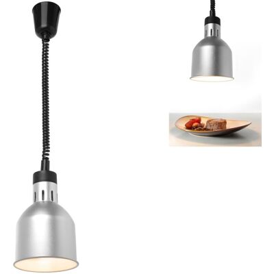 Inny producent Lampa do podgrzewania potraw - wisząca cylindryczna stożkowa srebrna 250W Inny producent Lampa do podgrzewania potraw - wisząca cylindryczna stożkowa srebrna 250W