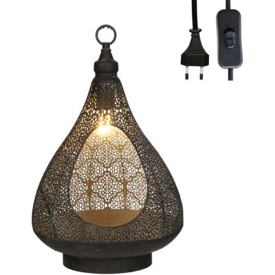 Inny producent Lampa lampka nocna elektryczna czarna marokańska Inny producent Lampa lampka nocna elektryczna czarna marokańska