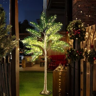 Inny producent Lampa Lampka nocna LED DUŻE drzewo drzewko złote PALMA liście 150cm 1,5M Inny producent Lampa Lampka nocna LED DUŻE drzewo drzewko złote PALMA liście 150cm 1,5M