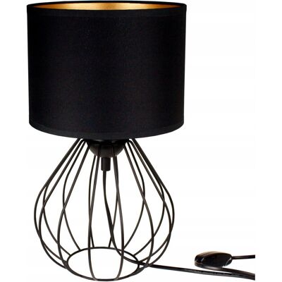 Inny producent Lampa lampka stołowa nocna ABAŻUR LED lampy do salonu sypialni czarna złota Inny producent Lampa lampka stołowa nocna ABAŻUR LED lampy do salonu sypialni czarna złota