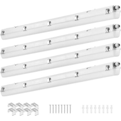 Vevor Lampa LED hermetyczna 120cm IP65 40-60W 5000K 4 szt do garażu Vevor Lampa LED hermetyczna 120cm IP65 40-60W 5000K 4 szt do garażu