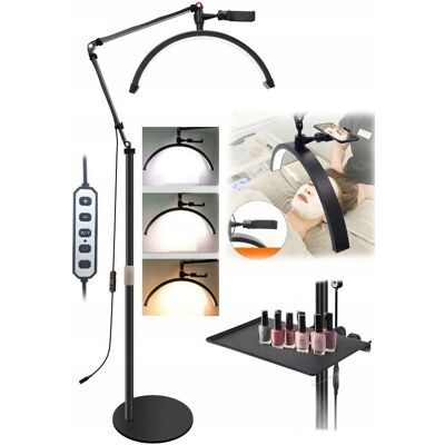 Inny producent Lampa Led Kosmetyczna Bezcieniowa Wysoka Moon Do Makijażu Paznokci Rzęs 24w / Gx490 / Czarny Inny producent Lampa Led Kosmetyczna Bezcieniowa Wysoka Moon Do Makijażu Paznokci Rzęs 24w / Gx490 / Czarny
