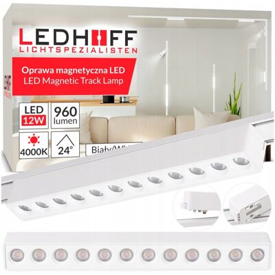 inna (Inny) Lampa LED reflektor do szyny magnetycznej 12W punktowa BIAŁA 4000K oprawa inna (Inny) Lampa LED reflektor do szyny magnetycznej 12W punktowa BIAŁA 4000K oprawa