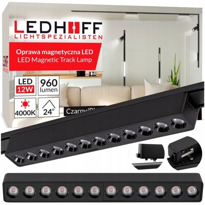 inna (Inny) Lampa LED reflektor do szyny magnetycznej 12W punktowa CZARNA 4000K oprawa inna (Inny) Lampa LED reflektor do szyny magnetycznej 12W punktowa CZARNA 4000K oprawa