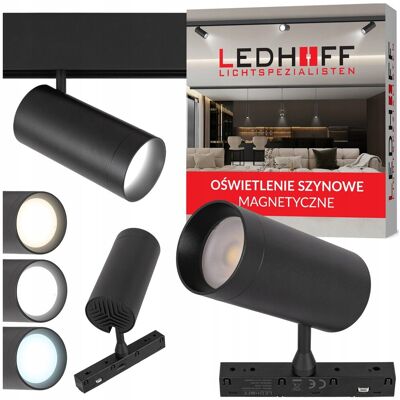 Ledhoff Lampa LED Reflektor SPOT 20W szynowy magnetyczny ruchomy REGULACJA światła Ledhoff Lampa LED Reflektor SPOT 20W szynowy magnetyczny ruchomy REGULACJA światła