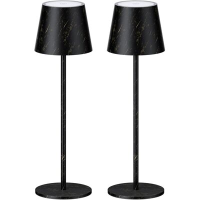 Inny producent Lampa LED Stołowa Bezprzewodowa Zestaw 2 Sztuki Ściemnialna USB-C Czarne Inny producent Lampa LED Stołowa Bezprzewodowa Zestaw 2 Sztuki Ściemnialna USB-C Czarne