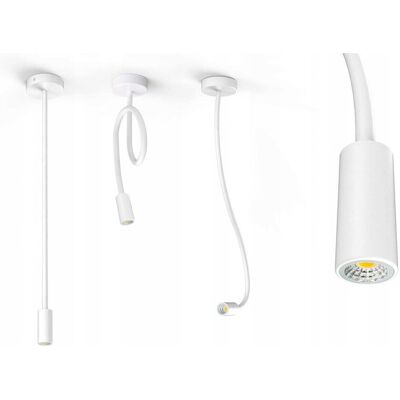 Inny producent Lampa LED Sufitowa Wisząca Ścienna Elastyczna Biała G9 Inny producent Lampa LED Sufitowa Wisząca Ścienna Elastyczna Biała G9