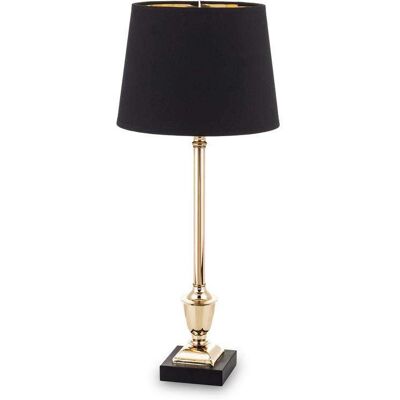 ART Lampa Metalowa Stołowa Złoto-Czarna H: 58 Cm ART Lampa Metalowa Stołowa Złoto-Czarna H: 58 Cm