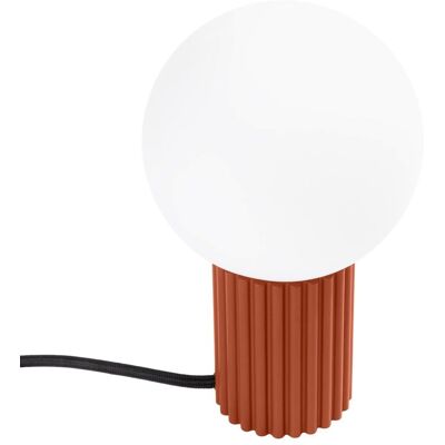 SOLLUX LIGHTING Lampa na biurko kula z białym kloszem G9 HALO ochra czerwona Sollux SL.1731 SOLLUX LIGHTING Lampa na biurko kula z białym kloszem G9 HALO ochra czerwona Sollux SL.1731