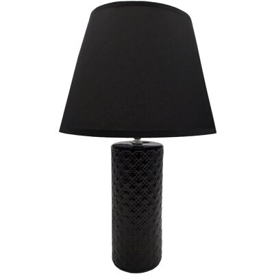 Inny producent Lampa nocna nowoczesna czarna stołowa glamour 43 cm Inny producent Lampa nocna nowoczesna czarna stołowa glamour 43 cm