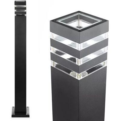 Interlook Lampa ogrodowa stojąca, słupek kwadratowy aluminiowy, czarny mat 90cm Zasilanie 230V, gniazdo E27 LLS-90CM Interlook Lampa ogrodowa stojąca, słupek kwadratowy aluminiowy, czarny mat 90cm Zasilanie 230V, gniazdo E27 LLS-90CM