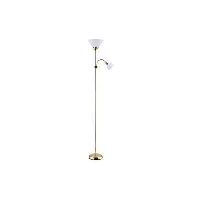 Lampa podłogowa ACTION złoty, biała E27 100W, E14 25W IP20 Rabalux Lampa podłogowa ACTION złoty, biała E27 100W, E14 25W IP20 Rabalux