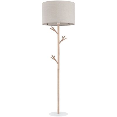 TK Lighting Albero Lampa podłogowa z abażurem Sosna, Biała 1xE27 TK Lighting Albero Lampa podłogowa z abażurem Sosna, Biała 1xE27