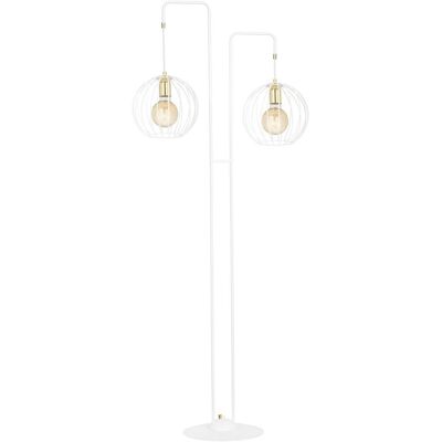 EMIBIG Lampa podłogowa ALBIO LP2 WHITE nowoczesna loft biało/złota EMIBIG Lampa podłogowa ALBIO LP2 WHITE nowoczesna loft biało/złota