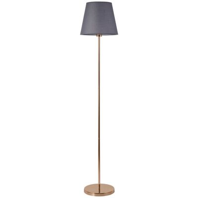 Adrilux Lampa podłogowa Artemis złota podstawa, szary abażur Adrilux Lampa podłogowa Artemis złota podstawa, szary abażur