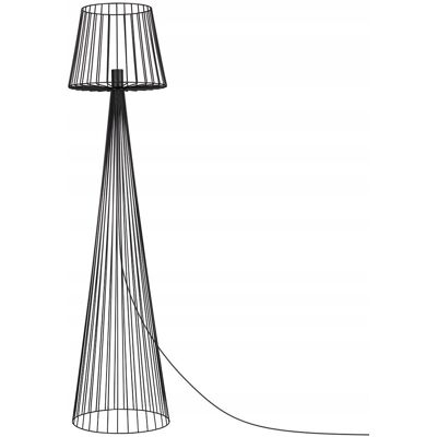 EcoLights Lampa podłogowa czarna 148 cm stojąca industrialna druciana do salonu EcoLights Lampa podłogowa czarna 148 cm stojąca industrialna druciana do salonu