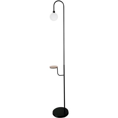 Candellux Lighting Lampa podłogowa czarna półka 173cm Vanity 51-00057 Candellux Lighting Lampa podłogowa czarna półka 173cm Vanity 51-00057