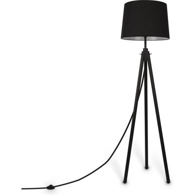 Lampa podłogowa czarna z abażurem Calvin Maytoni Z177FL-01B Lampa podłogowa czarna z abażurem Calvin Maytoni Z177FL-01B