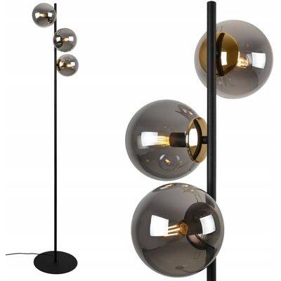 inna (Inny) LAMPA PODŁOGOWA CZARNA ZŁOTA GRAFITOWE KLOSZE SZKLANE KULE LOFT GLAMOUR inna (Inny) LAMPA PODŁOGOWA CZARNA ZŁOTA GRAFITOWE KLOSZE SZKLANE KULE LOFT GLAMOUR