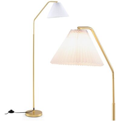 COSTWAY Lampa podłogowa do salonu Lampa łukowa złota COSTWAY Lampa podłogowa do salonu Lampa łukowa złota