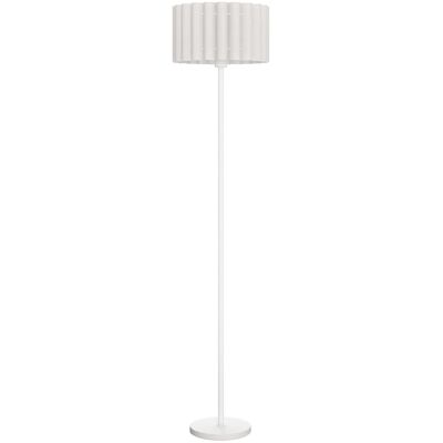 Lampa podłogowa HOMCOM do salonu, nowoczesna lampa stojąca z abażurem falistym i przełącznikiem nożnym, minimalistyczny, wysoki klosz do sypialni i .. Lampa podłogowa HOMCOM do salonu, nowoczesna lampa stojąca z abażurem falistym i przełącznikiem nożnym, minimalistyczny, wysoki klosz do sypialni i ..