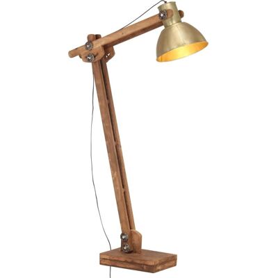 VIDAXL Lampa podłogowa z drewna mango - Mosiężne wykończenie - E27 Max 25W VIDAXL Lampa podłogowa z drewna mango - Mosiężne wykończenie - E27 Max 25W