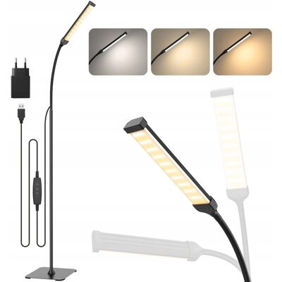 Inny producent Lampa Podłogowa LED 3 Barwy 10 Jasności USB Gęsia Szyja Czytanie Inny producent Lampa Podłogowa LED 3 Barwy 10 Jasności USB Gęsia Szyja Czytanie