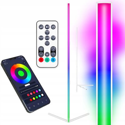 lvt Lampa Podłogowa Led Rgb 20W 140Cm Kolorowe Oświetlenie Pokoju Biały lvt Lampa Podłogowa Led Rgb 20W 140Cm Kolorowe Oświetlenie Pokoju Biały