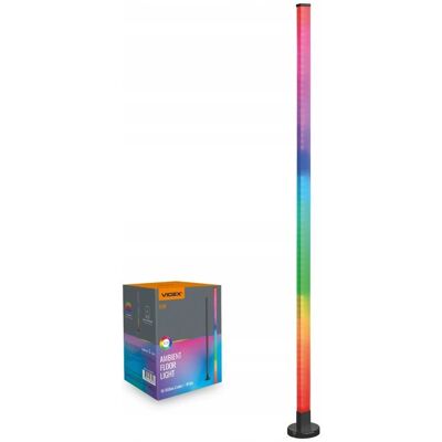 LAMPA PODŁOGOWA LED RGB Czarny słupek 1,5m nastrojowe oświetlenie VIDEX LAMPA PODŁOGOWA LED RGB Czarny słupek 1,5m nastrojowe oświetlenie VIDEX