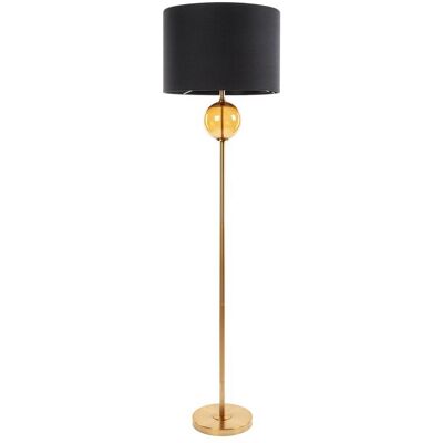 Eurofirany Lampa podłogowa Leona 46x31x165 czarna złota Eurofirany Lampa podłogowa Leona 46x31x165 czarna złota