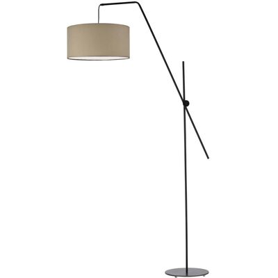 Lampa podłogowa LYSNE Bilbao, 60 W, E27, beżowa/czarna, 176x90 cm Lampa podłogowa LYSNE Bilbao, 60 W, E27, beżowa/czarna, 176x90 cm