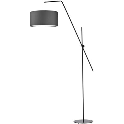 Lampa podłogowa LYSNE Bilbao, 60 W, E27, grafitowa/czarna, 176x90 cm Lampa podłogowa LYSNE Bilbao, 60 W, E27, grafitowa/czarna, 176x90 cm