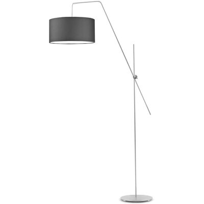 Lampa podłogowa LYSNE Bilbao, 60 W, E27, grafitowa/srebrna, 176x90 cm Lampa podłogowa LYSNE Bilbao, 60 W, E27, grafitowa/srebrna, 176x90 cm