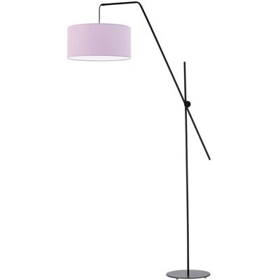 Lampa podłogowa LYSNE Bilbao, 60 W, E27, jasnofioletowa/czarna, 176x90 cm Lampa podłogowa LYSNE Bilbao, 60 W, E27, jasnofioletowa/czarna, 176x90 cm