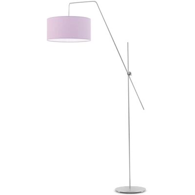 Lampa podłogowa LYSNE Bilbao, 60 W, E27, jasnofioletowa/srebrna, 176x90 cm Lampa podłogowa LYSNE Bilbao, 60 W, E27, jasnofioletowa/srebrna, 176x90 cm