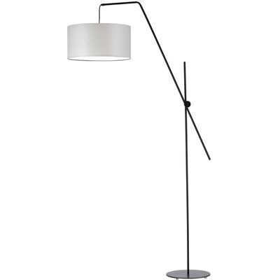 Lampa podłogowa LYSNE Bilbao, 60 W, E27, jasnoszara/czarna, 176x90 cm Lampa podłogowa LYSNE Bilbao, 60 W, E27, jasnoszara/czarna, 176x90 cm