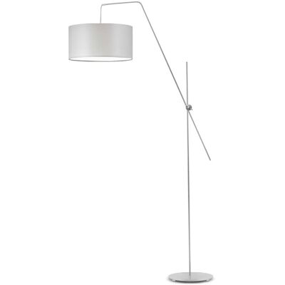Lampa podłogowa LYSNE Bilbao, 60 W, E27, jasnoszara/srebrna, 176x90 cm Lampa podłogowa LYSNE Bilbao, 60 W, E27, jasnoszara/srebrna, 176x90 cm