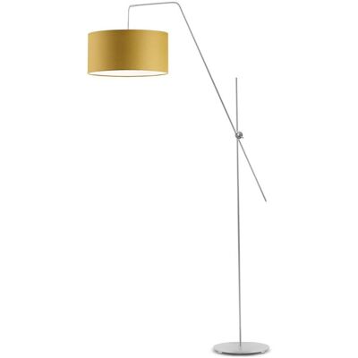 Lampa podłogowa LYSNE Bilbao, 60 W, E27, musztardowa/srebrna, 176x90 cm Lampa podłogowa LYSNE Bilbao, 60 W, E27, musztardowa/srebrna, 176x90 cm