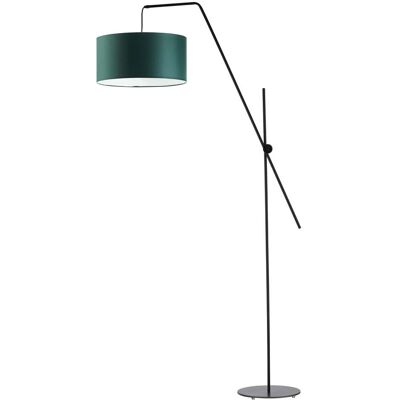 Lampa podłogowa LYSNE Bilbao, 60 W, E27, zieleń butelkowa/czarna, 176x90 cm Lampa podłogowa LYSNE Bilbao, 60 W, E27, zieleń butelkowa/czarna, 176x90 cm