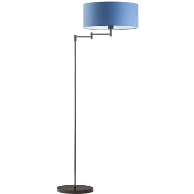 Lampa podłogowa LYSNE Cancun, 60 W, E27, niebieska/czarna, 155x63 cm Lampa podłogowa LYSNE Cancun, 60 W, E27, niebieska/czarna, 155x63 cm