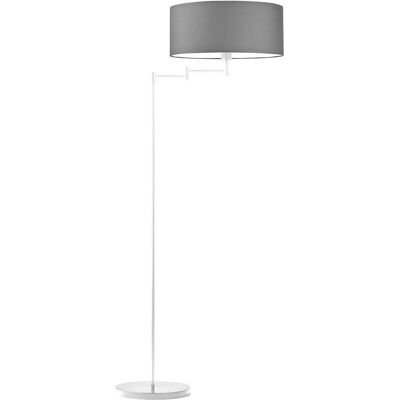 Lampa podłogowa LYSNE Cancun, 60 W, E27, stalowa/biała, 155x63 cm Lampa podłogowa LYSNE Cancun, 60 W, E27, stalowa/biała, 155x63 cm