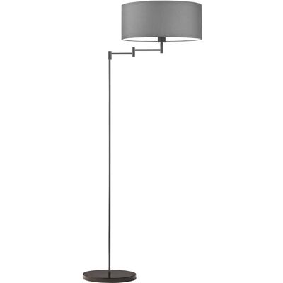 Lampa podłogowa LYSNE Cancun, 60 W, E27, stalowa/czarna, 155x63 cm Lampa podłogowa LYSNE Cancun, 60 W, E27, stalowa/czarna, 155x63 cm
