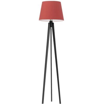 LYSNE Lampa stojąca drewniana na trzech nogach w stylu skandynawskim Curacao, 60 W, E27, czerwono-hebanowa, 158x40 cm LYSNE Lampa stojąca drewniana na trzech nogach w stylu skandynawskim Curacao, 60 W, E27, czerwono-hebanowa, 158x40 cm
