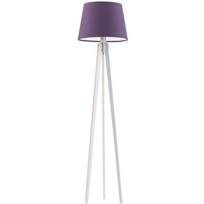 LYSNE Klasyczna lampa podłogowa do salonu LED Curacao, 60 W, E27, fioletowo-biała, 158x40 cm LYSNE Klasyczna lampa podłogowa do salonu LED Curacao, 60 W, E27, fioletowo-biała, 158x40 cm