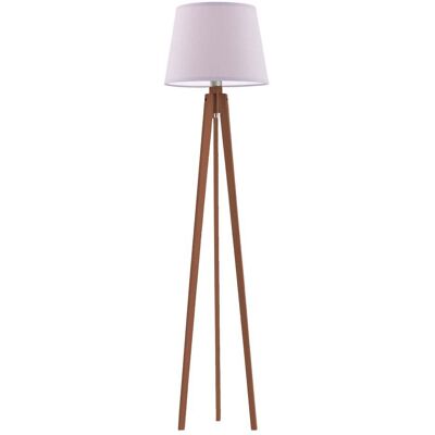 LYSNE Duża lampa podłogowa do salonu drewniana Curacao, 60 W, E27, jasnofioletowo-mahoniowa, 158x40 cm LYSNE Duża lampa podłogowa do salonu drewniana Curacao, 60 W, E27, jasnofioletowo-mahoniowa, 158x40 cm